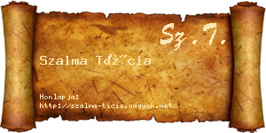 Szalma Tícia névjegykártya